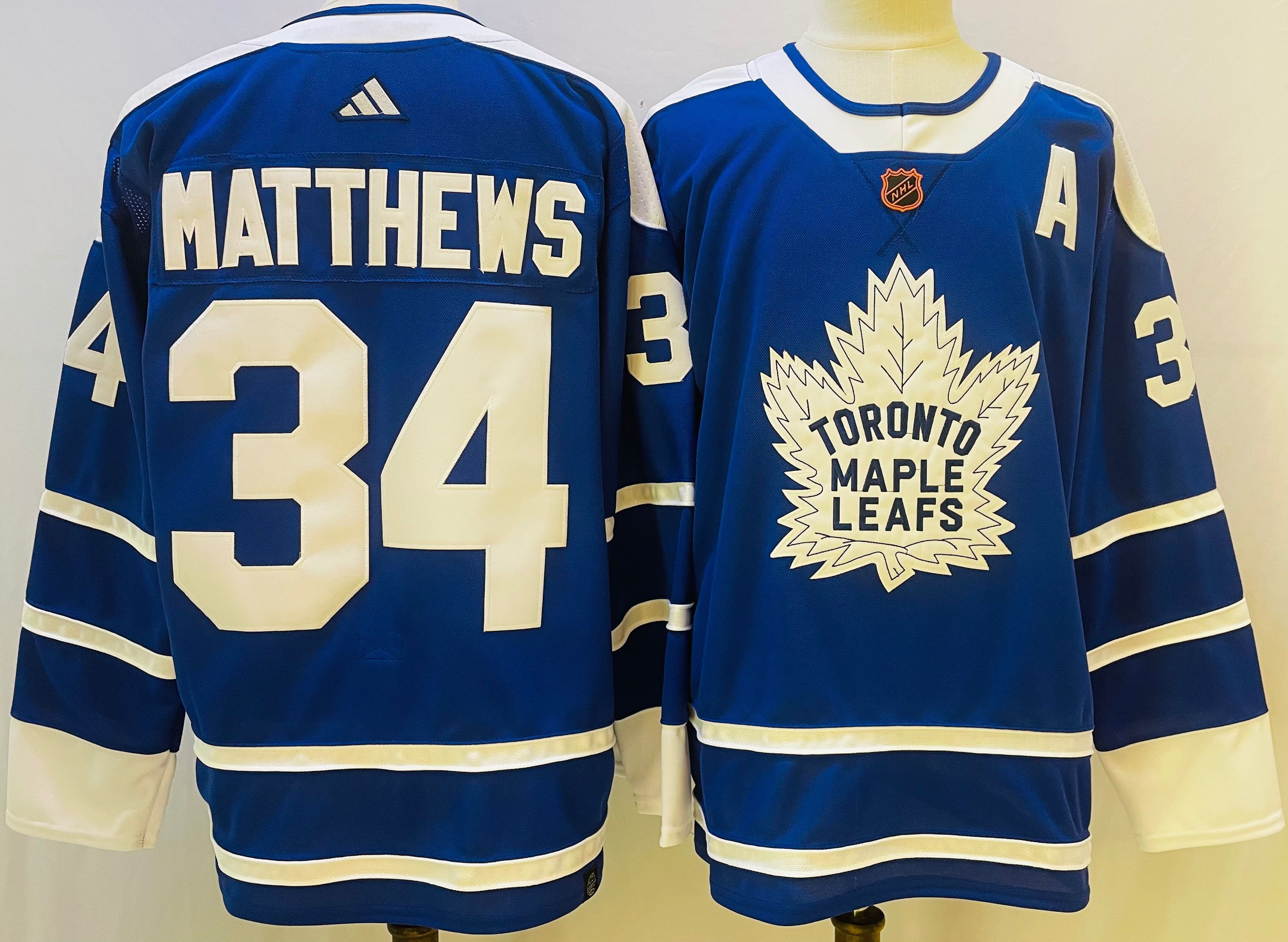 Men Toronto Maple Leafs #34 Matthews Throwback 2022 Adidas NHL Jersey->carolina hurricanes->NHL Jersey